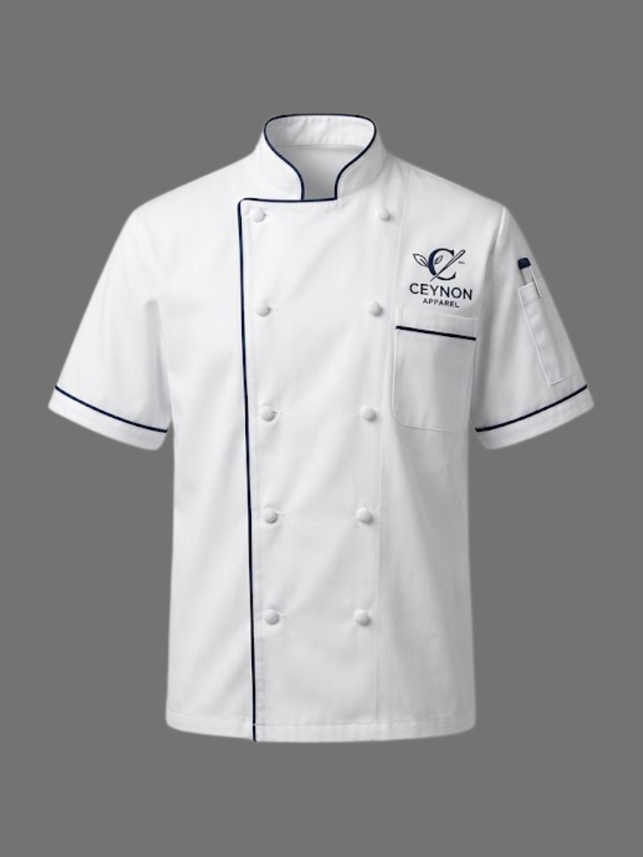 Premium Short-Sleeve Chef Coat